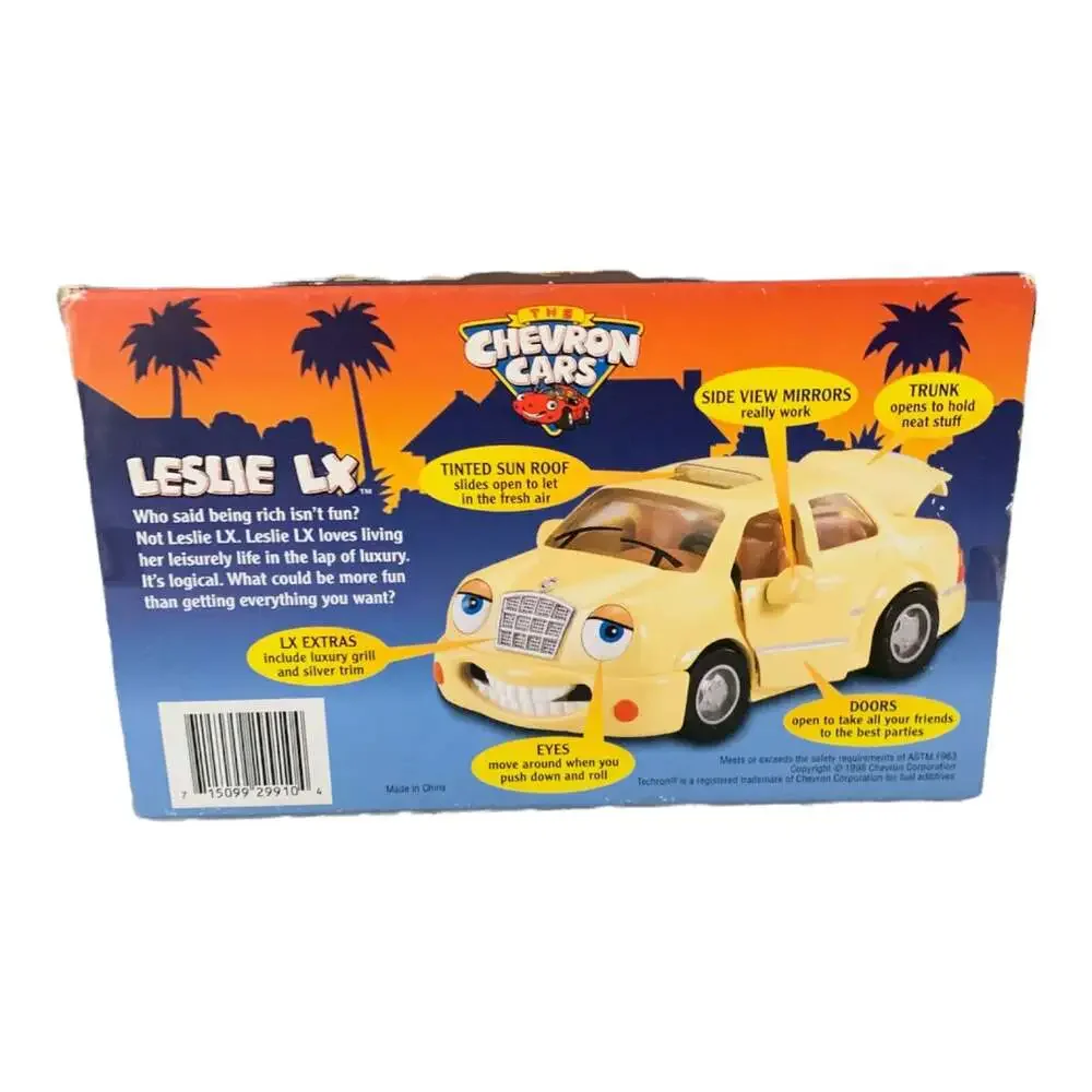 The chevron cars Leslie lx toy car vintage new in box